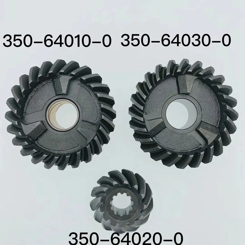 Outboard Engine Gear Set For Tohatsu 2 Stoke 18HP 350-64020-0 Pinion & 350-64030-0 Reverse & 350-64010-0 Forward Gear