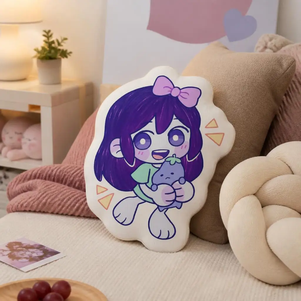 OMORI Aubrey Plush Pillow Cushion Irregular Stuffed Throw Pillow Home Decor Gift Sofa Bed Couch