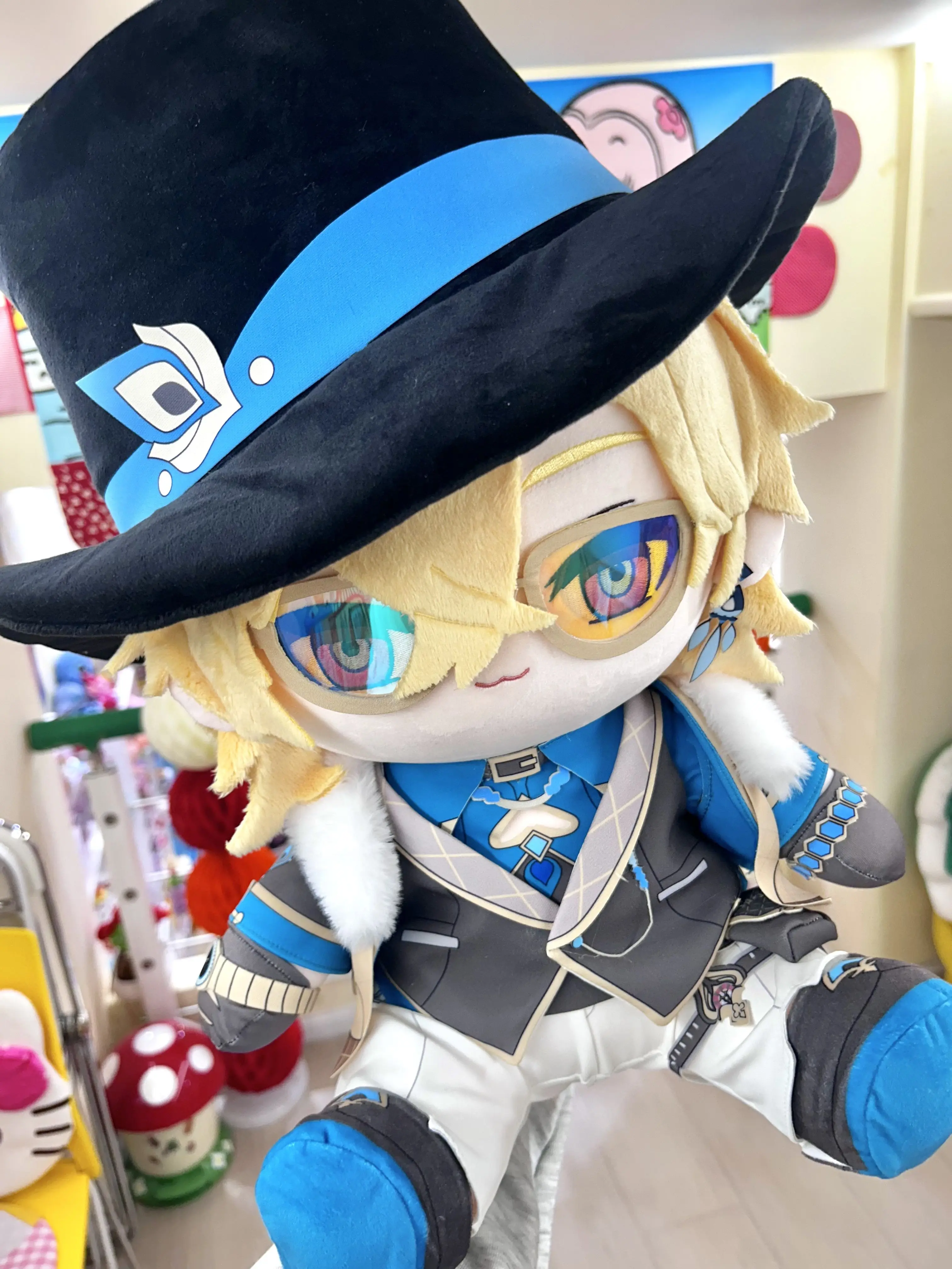 40cm Honkai: Star Rail Aventurine Stuffed Sitting Plushies Plush Cotton Doll Clothes Hat  Pillow Anime Figure Accessories Toy Ki