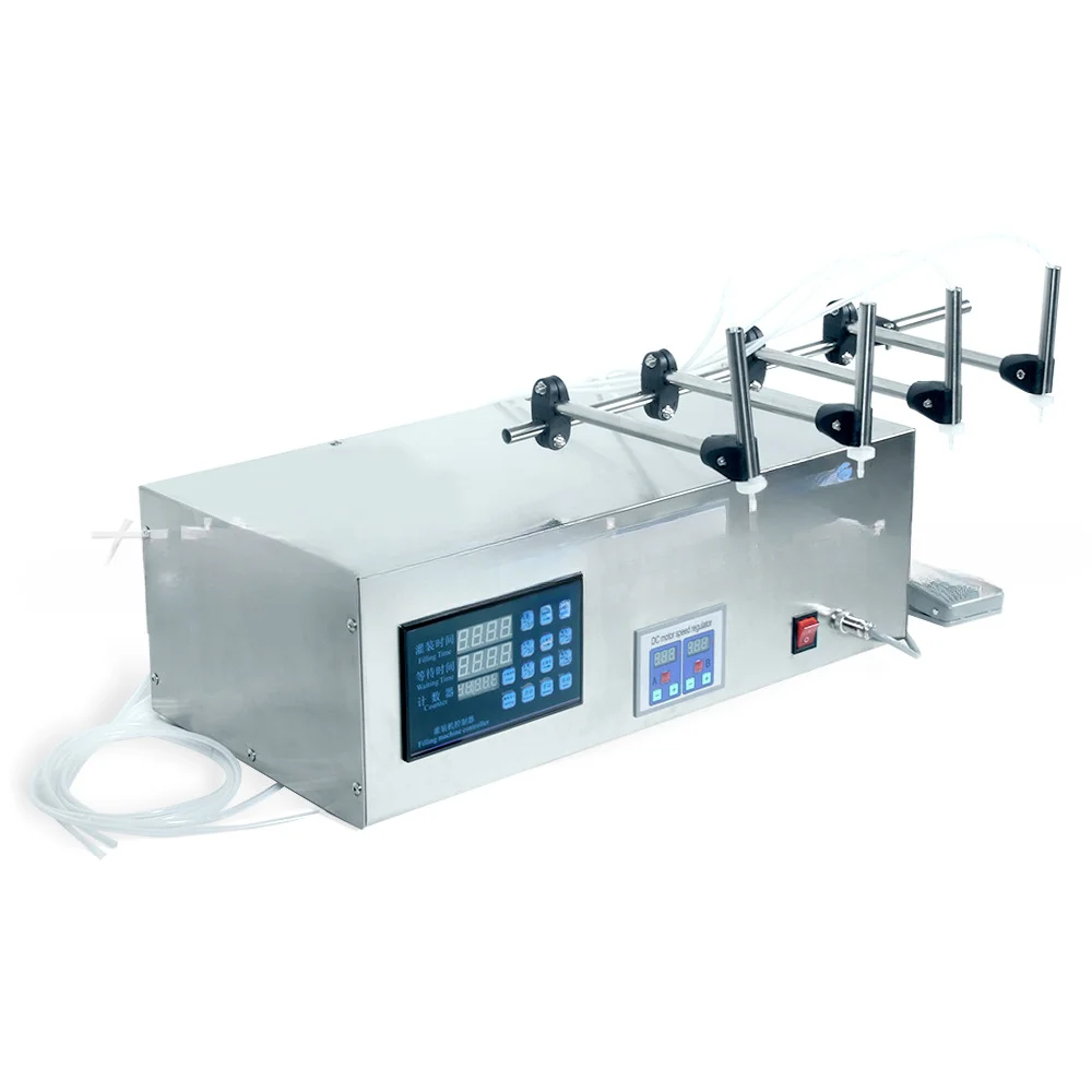 Gfk580 Small-Dose Liquid Filling Machine Four-Head Peristaltic Pump Hose Irrigation Machine Quantitative Sub-Packaging Perfume