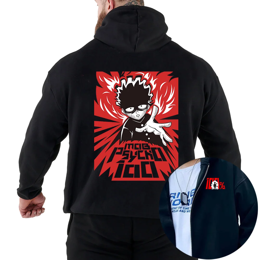 Anime Mob Psycho 100 Shigeo Kageyama Print Hoodies Couple student street sports casual Hoodies