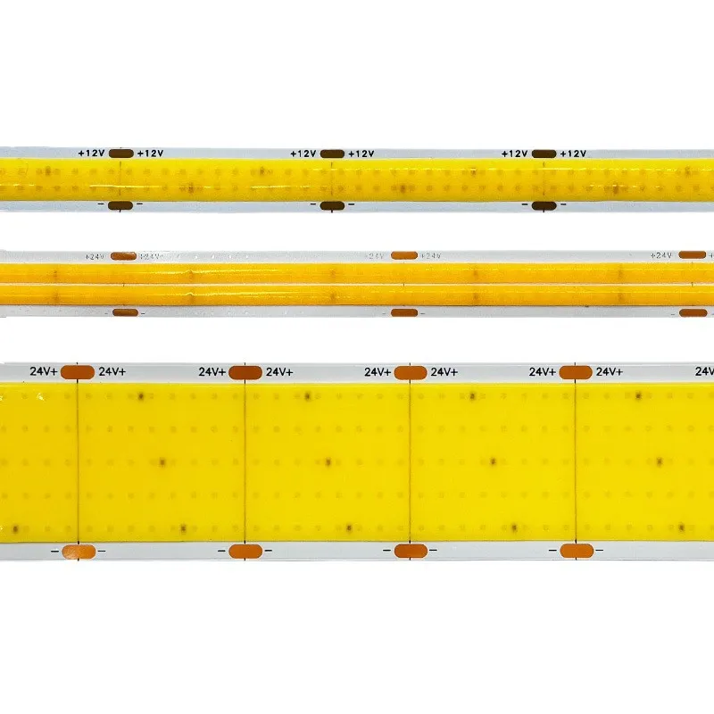 

5m Super Bright 5 row 2 row 35w 25w COB LED Strip Flexible Soft Tape 1600 leds/m 640 leds/m 3000k 4000k 6000k 30mm 12mm Light