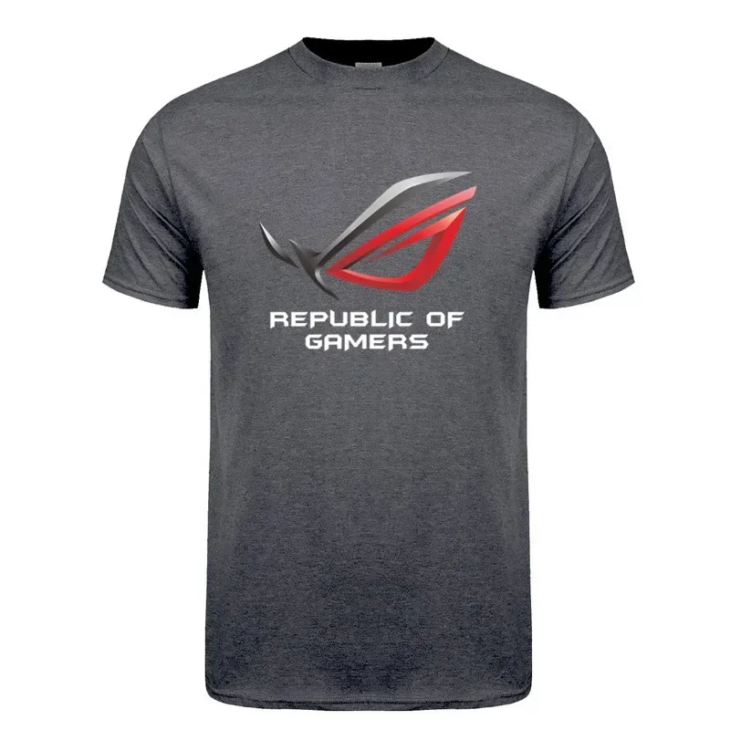 ROG Republic Of Gamers T Shirt Unisex Casual Short Sleeve Mans Cool Cotton Tshirt Tops Tees