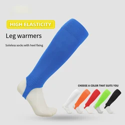 Couvre-jambes de football à tube long à élasticité élevée, protection anti-friction, chaussettes de mollet, protège-tibia de football pour adultes, manches, 1 paire