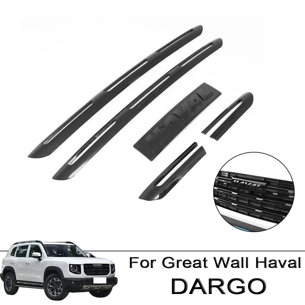 

For Great Wall Haval DARGO Accessories Car Center Grille Trim Strip Logo Black Grille Strip Modification Decoration Shell