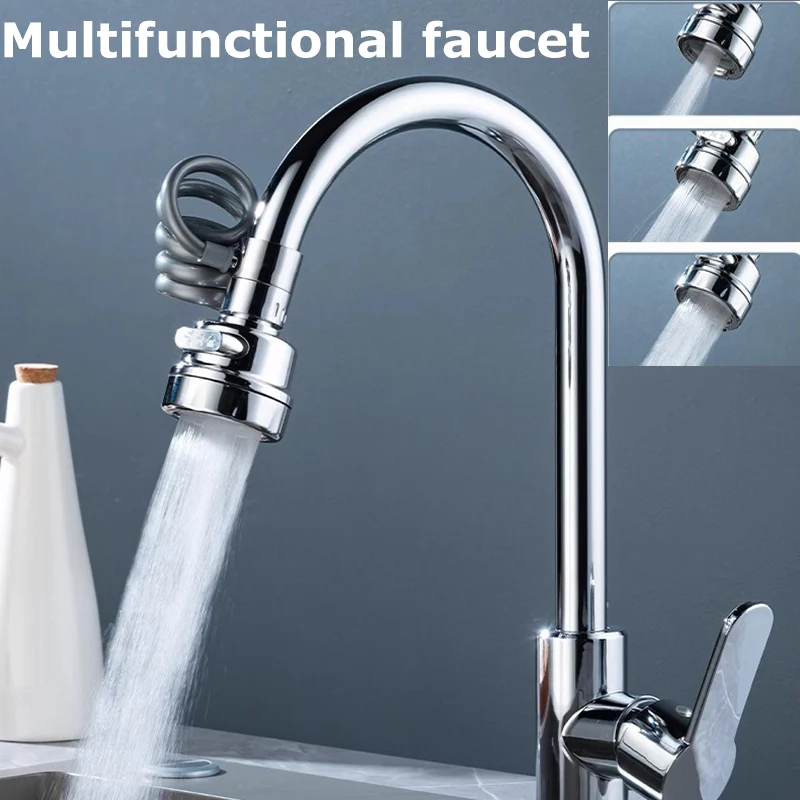 Pull-out Three-speed Faucet extender Supercharged Multi-functional Kitchen And Bathroom Universal Universal Shower