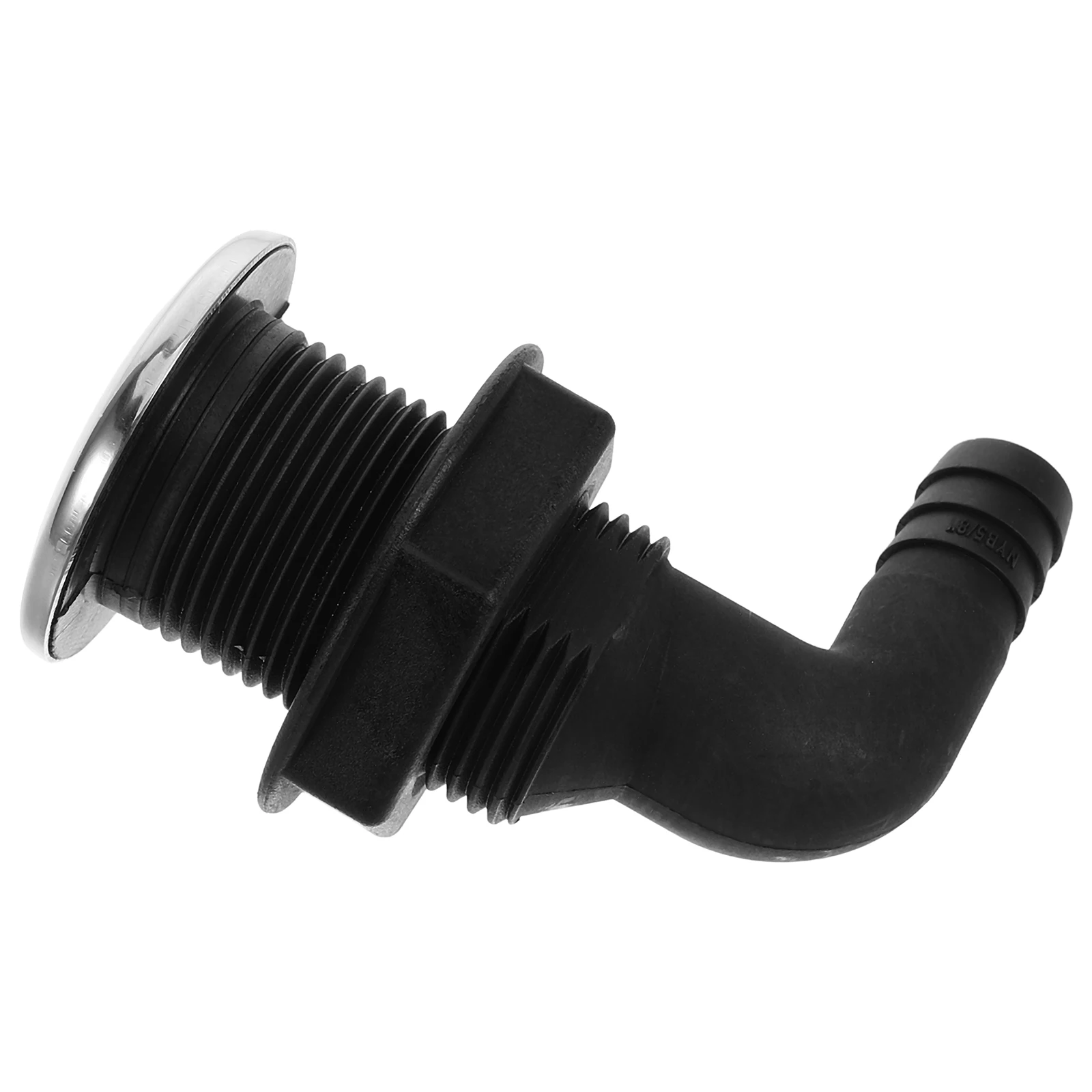 

Marine Sewage Outlet Boat Deck Drain Black Scupper Valve Waterproof Wear Resistant Installation kayak stabilizer