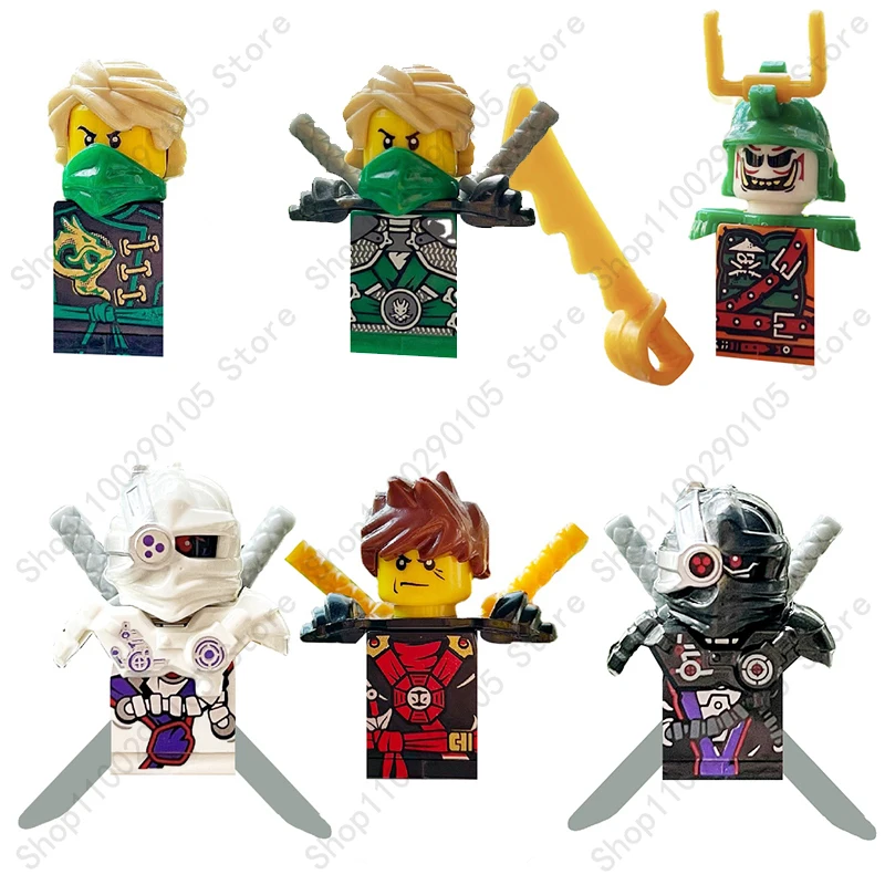 Ninja Movies Figs Masters Robot General Doubloon Jay Zane Kai Lloyd Bricks Dolls Mini Action Toy Figura Building Blocks