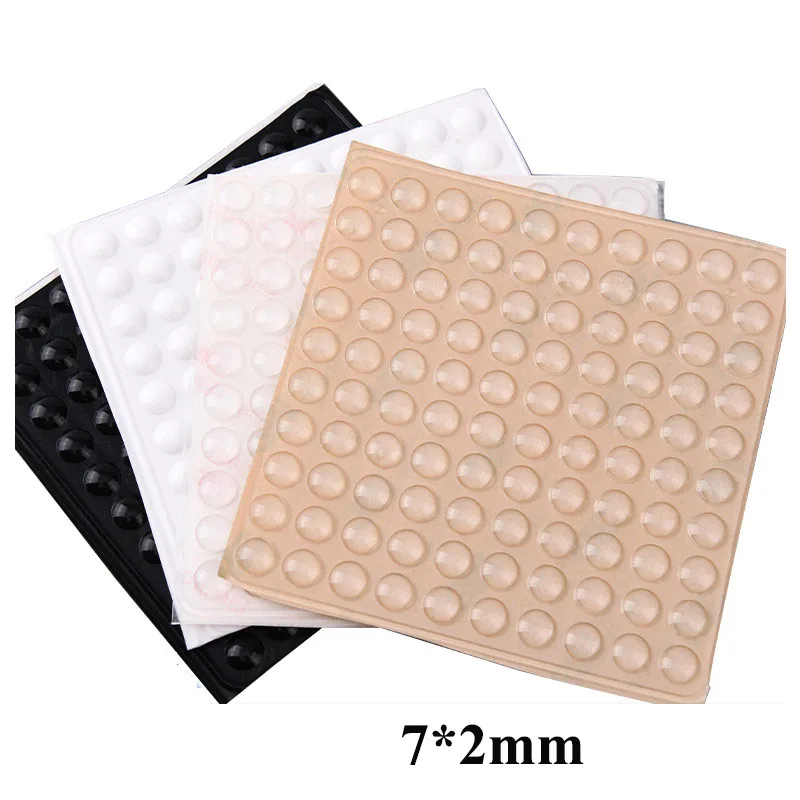 100Pcs 7*2MM Protective Silicone Rubber Feet Pads Ant-slip Furniture Laptop Cabinet Bumpers Shock Absorber