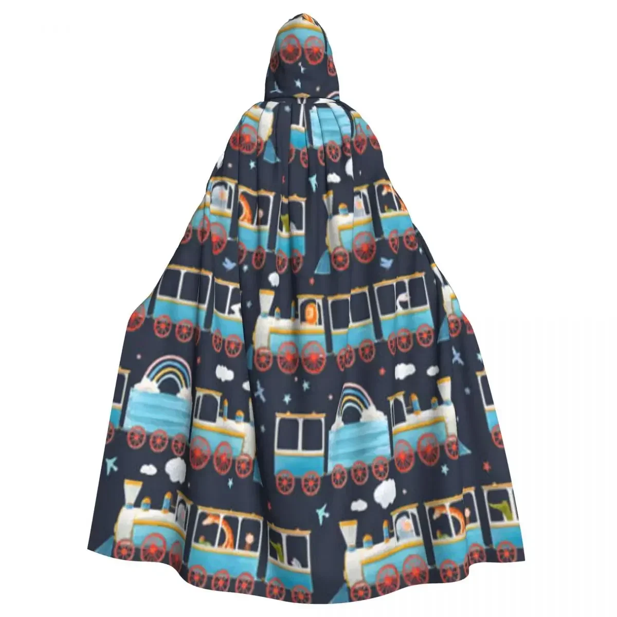 Unisex Witch Party Reversible Hooded Adult Vampires Cape Cute Trains