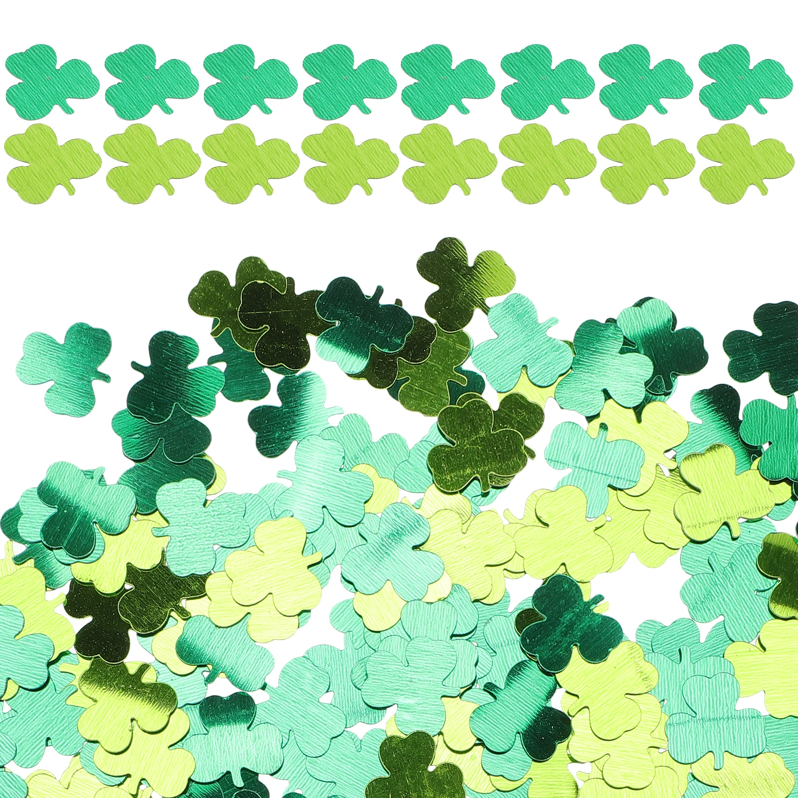 

3 Bags Confetti Decorations St Patty's Day Accessories St.patricks Ornaments Leaf Shape Pvc Photo Props