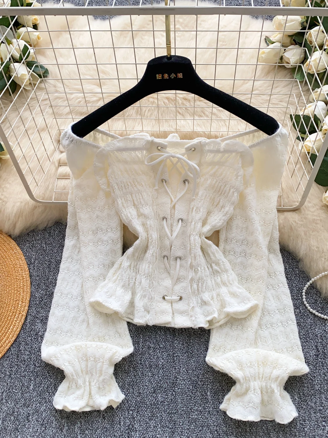 

Spring 2026 Women's Faion Slim Fit irt with Ruffle oulder And Pleated Design Versatile plus Size Korean Sle Workwear