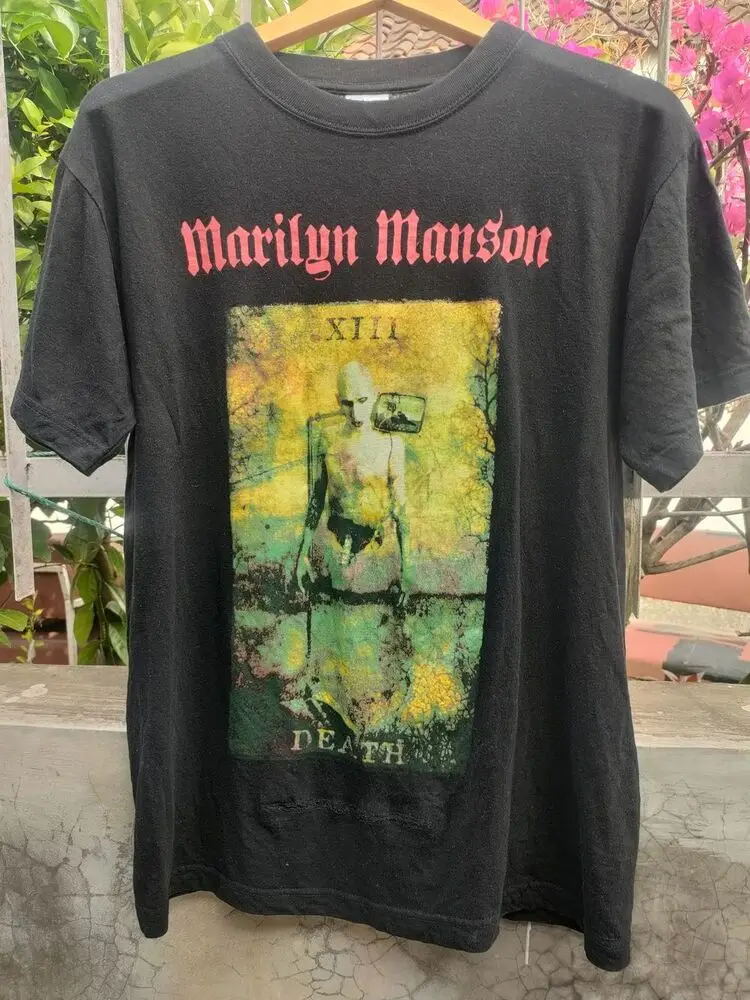 2000 Marilyn Manson Hierophant Tarot Cards Holywood Tour Tshirt Reprint KH7154