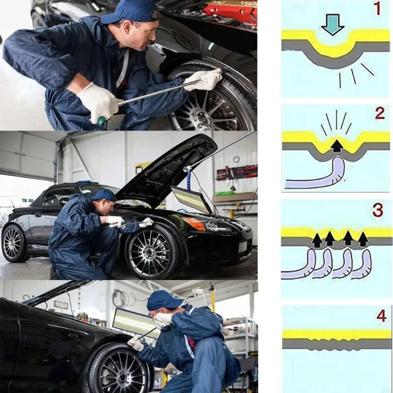 

D5BE Набор монтировок из марганцевой стали с эргономичной ручкой, инструмент для кузова автомобиля для ремонта вмятин