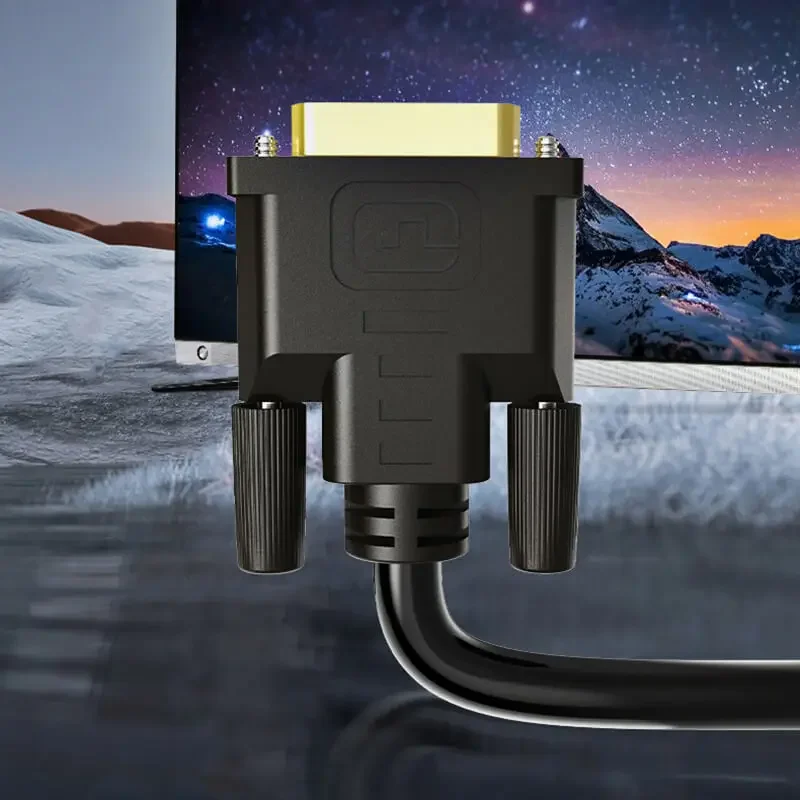 DVI-Kabel Stecker auf Stecker Dual Channel 24+1 Stecker mit reinem Kupfer, geeignet für Computer-Bildschirm, HD-Video-Verbindung