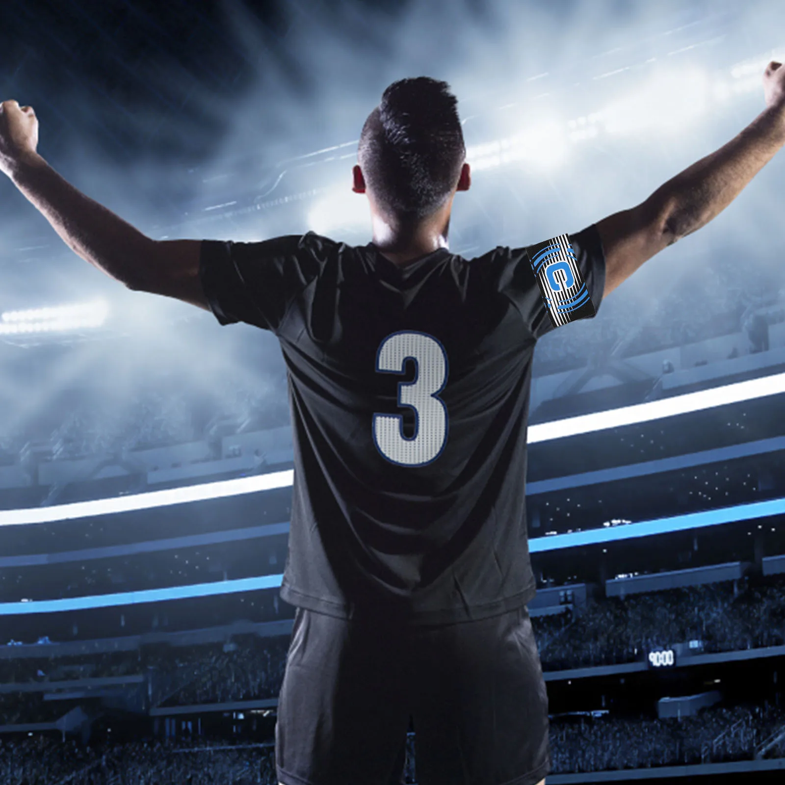 

5Pcs Football Team Captain Armbands Anti-Wear Adjustable Soccer Sports Armbands Bright Design for Youth Adults