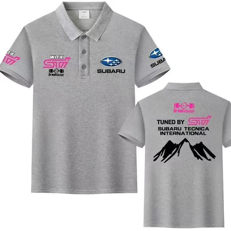Subaru SUBARU accesorios de coche mismo estilo Fans de coches 2025 Racing Ice seda Polo de algodón Camiseta de manga corta