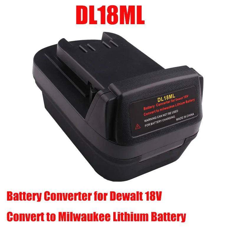 

DL18ML Battery Adapter for DeWalt 18V/20V Max Li-Ion Battery Adapter Convert To M&18 18V for Milwaukee Power Tools Convertor