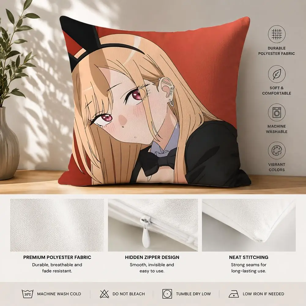 My Dress-Up D-Darling Cushion Cover 40x40cm Square Decorative Sofa Cushion Cover Bedroom Living Room Home Decor Gift