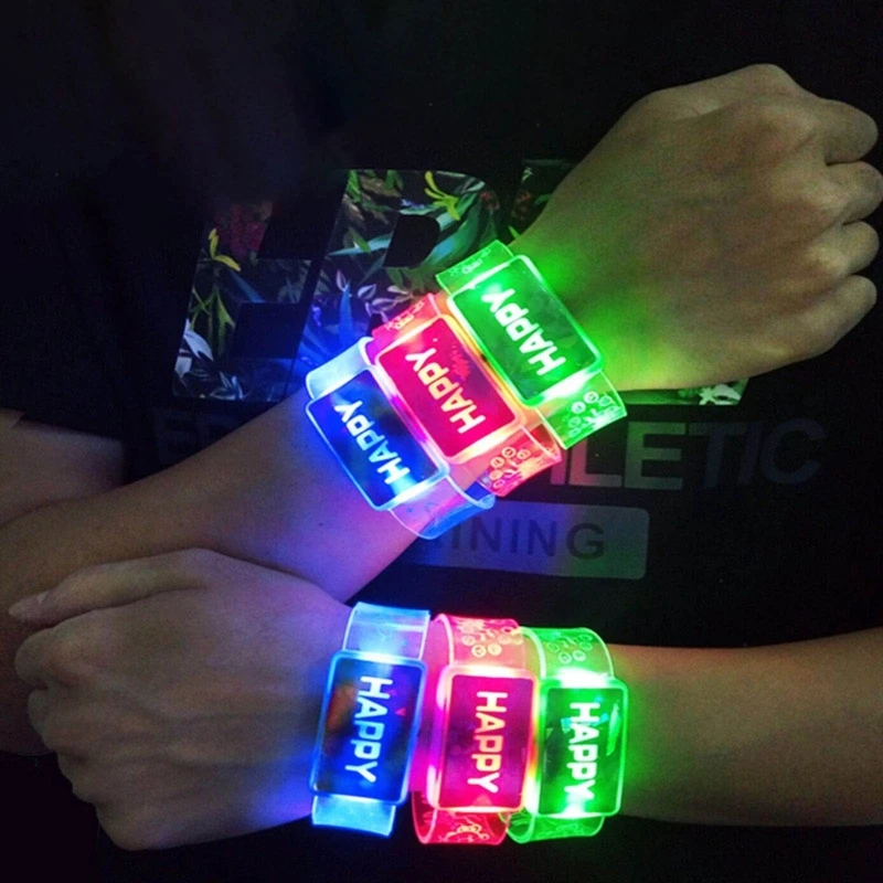 

1PC Light Up Wristband Bracelet Led Night Light Party Decoration Supplies for Wedding Birthday Festival Party Decor Dropshipping