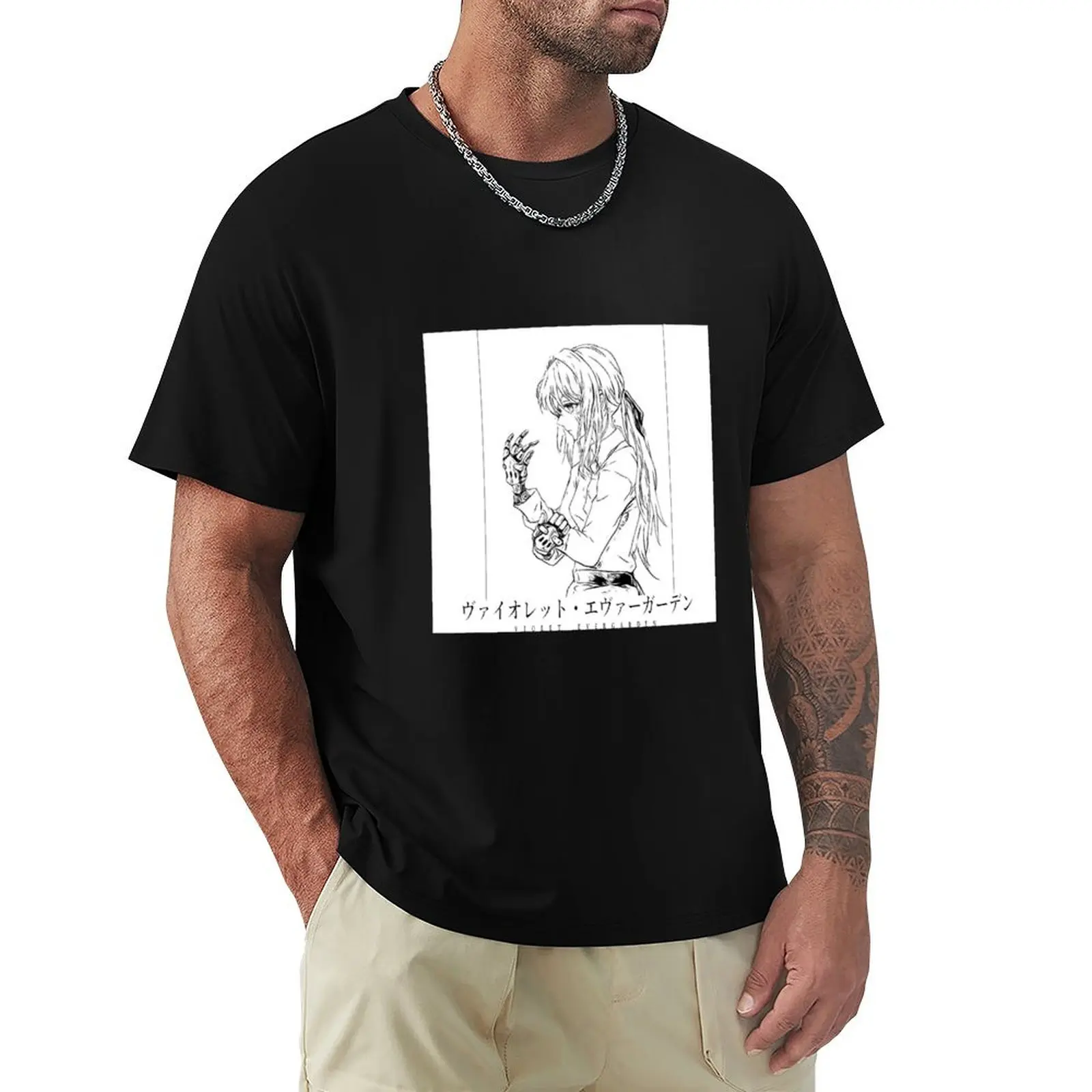 

Violet Evergarden - Violet (Mono) T-Shirt Funny t-shirts graphic t shirts plus size tops anime mens t shirt