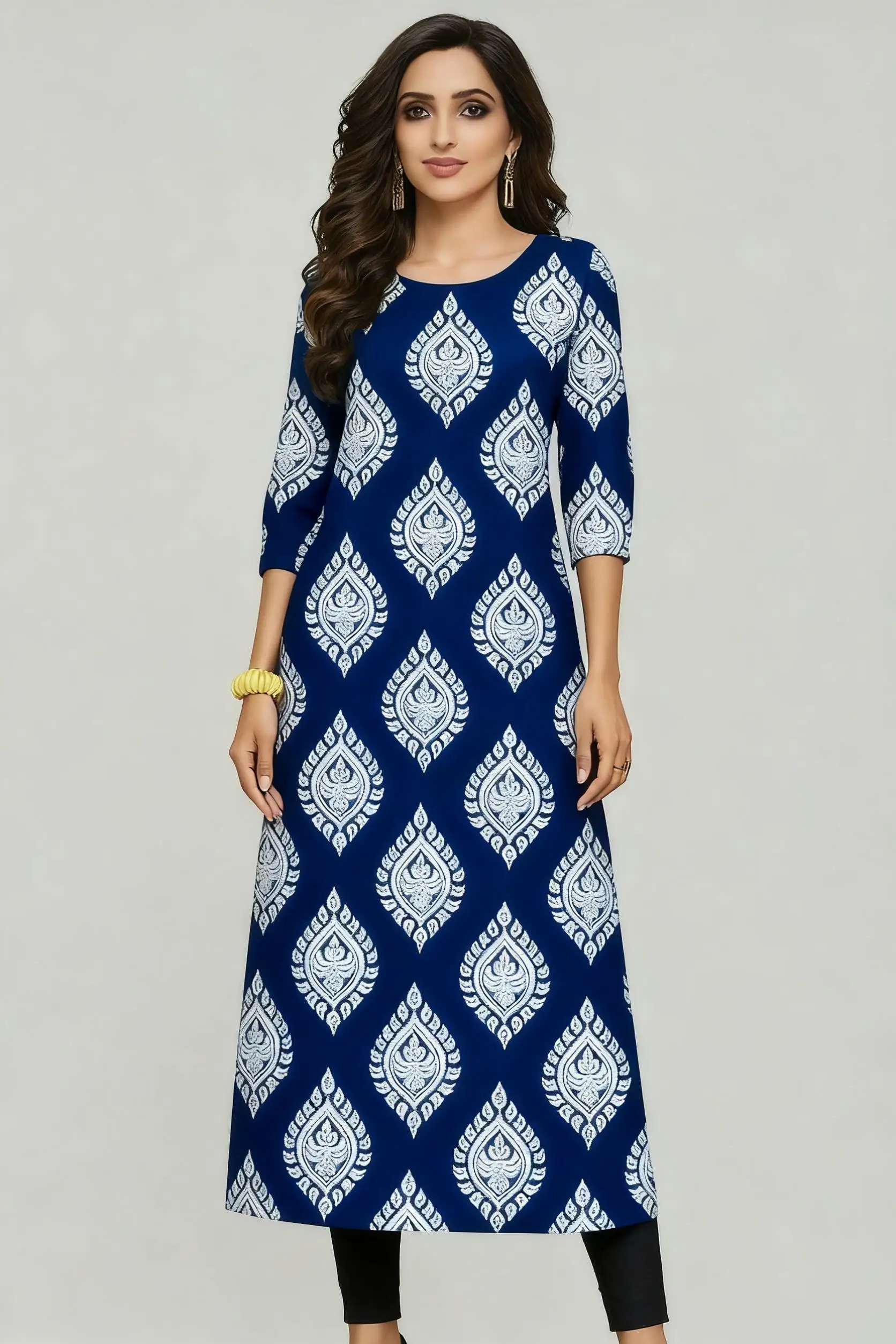 Muslim Dress Kurt Women Fashionable And Elegant National Style Slit Hem Straight Tube Casual Abito Donna Musulmana Turkish Abaya