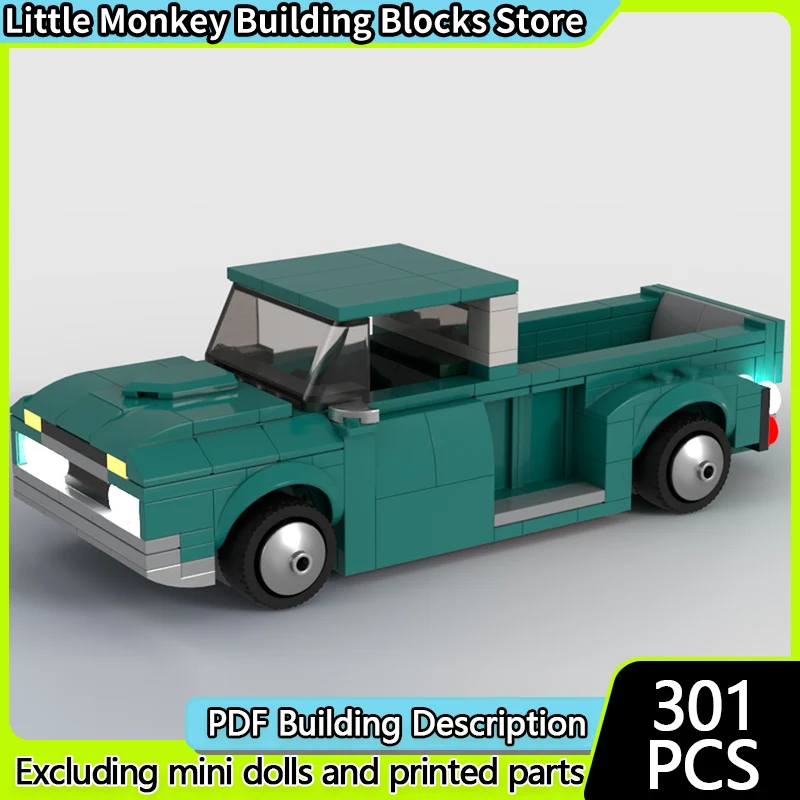 

Speed Racing Car Model MOC Building Bricks American Pickup Truck Modular Technology Children Holiday Gifts Assemble Toys Suit