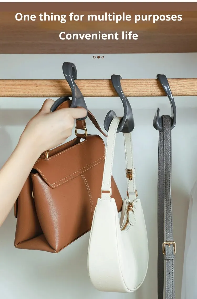10 Stück verbreiterter Kunststoff-Aufhänger-Verbindungshaken, stapelbar, platzsparend, Aufbewahrung, multifunktionale Tasche und Hut-Aufhänger – Detail 6