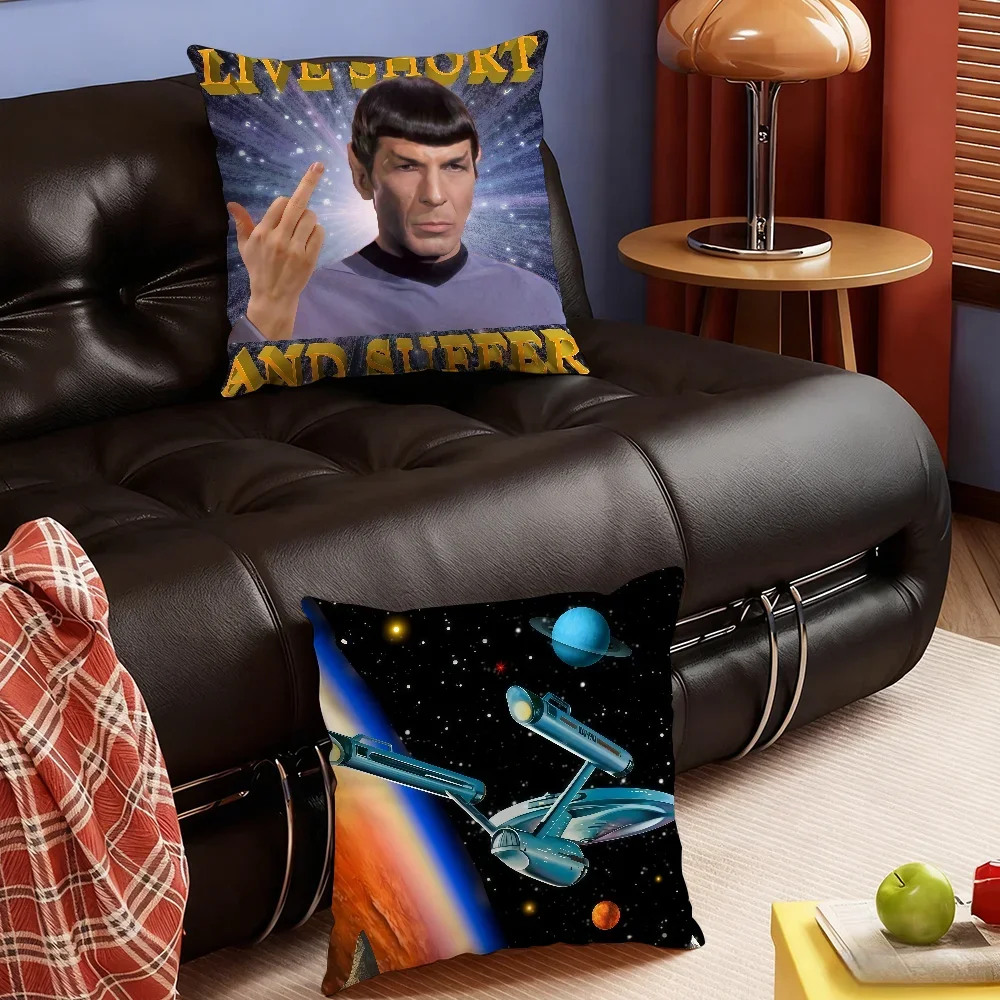 TV S-Star T-Trek-S Cool cushion cover Soft Smooth Pillow Case Hidden Zipper Washable Decorative Couch Office Gift