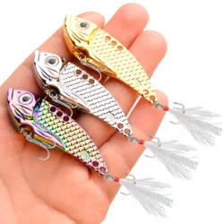 3Pcs Metal All Water Layer Throw Colorful Vibration 5g-15g VIB Sequin Fishing Artificial Bass Bait Special Bait for Tremor Bait