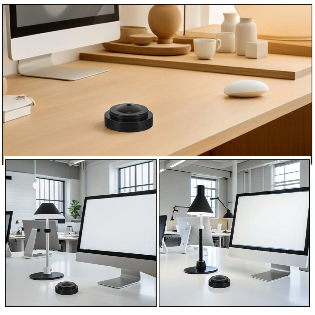 10Pcs Flagpole Base Round Plastic Desk Flag Holder for Office Meeting Room Table Small Flag Stand Support Bracket Single Hole