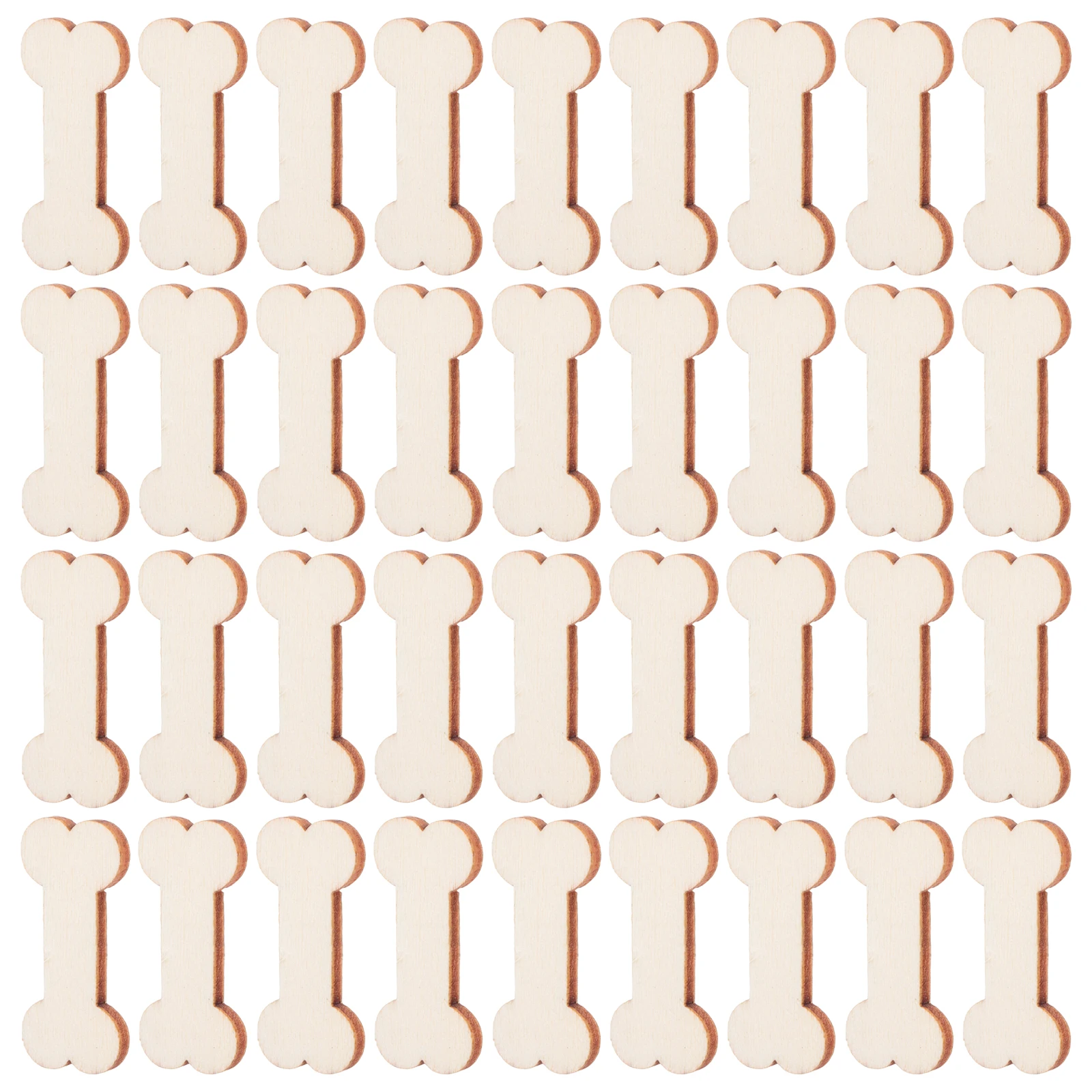 

100pcs Wooden Dog Bones Crafts Unfinished Ornaments for DIY Signs Tags Christmas Nursery Wall Mounts 3x1 4x0 3cm