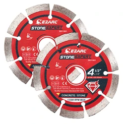 EZARC 115mm/125mm Segmented Diamond Saw Blade for Angle Grinder 2pcs Diamond Blades Cutting Concrete Stone Masonry Brick Block