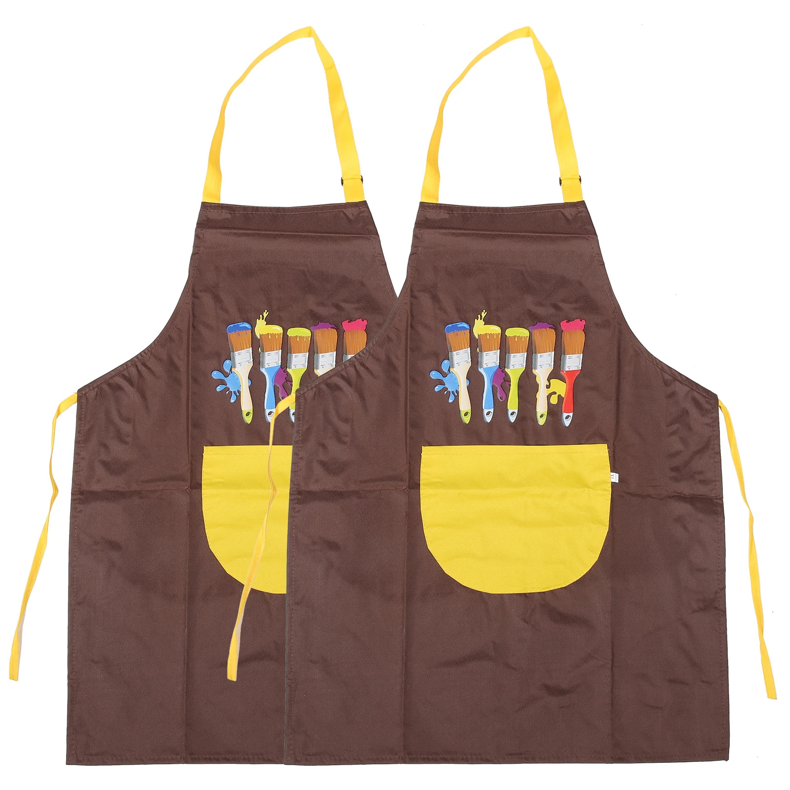 

2pcs Waterproof Kids Painting Apron Soft PVC Material Machine Washable Reusable Children Smock Toddler Cooking BBQ