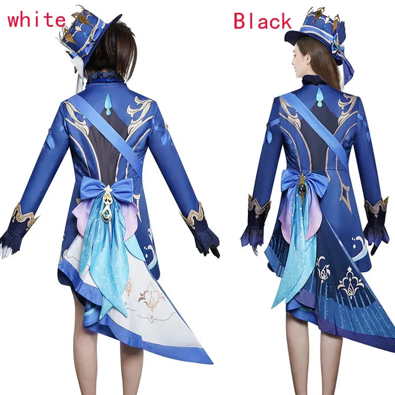 

Косплей Костюм Furina de Fontaine Focalors Косплей Наряды со шляпой для аниме Comic Cons; 3'v, 6,h; 8'