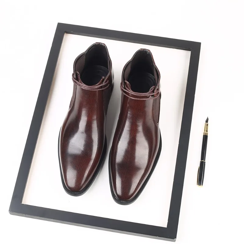

Men Autumn Winter Chelsea Boots with A High-end Sense of Business Leisure Retro Simple Comfortable Short Boots