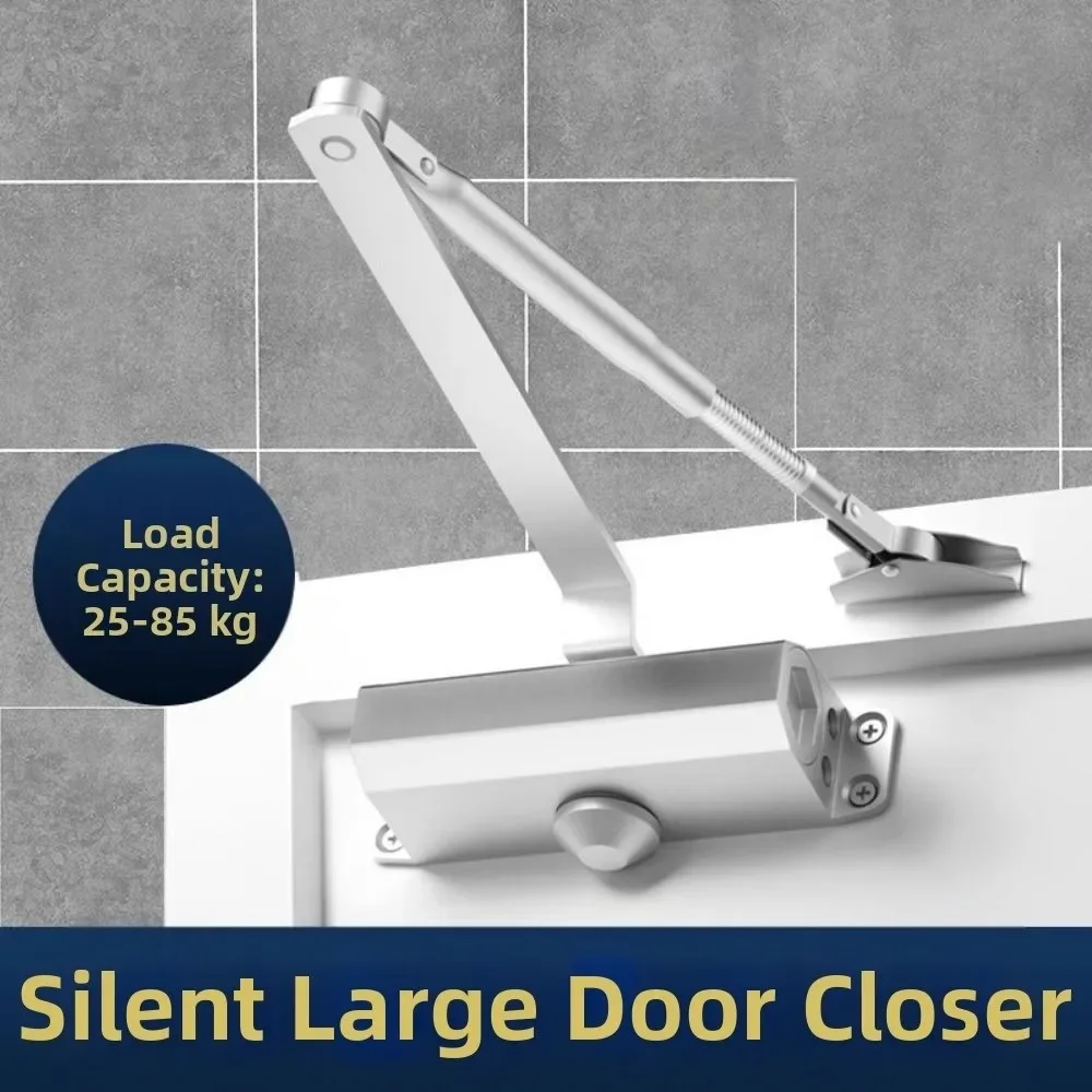 25-85KG Automatic Door Closer Mute Soft Closing Adjustable Speed Hydraulic Buffer Protective Door Rust-proof