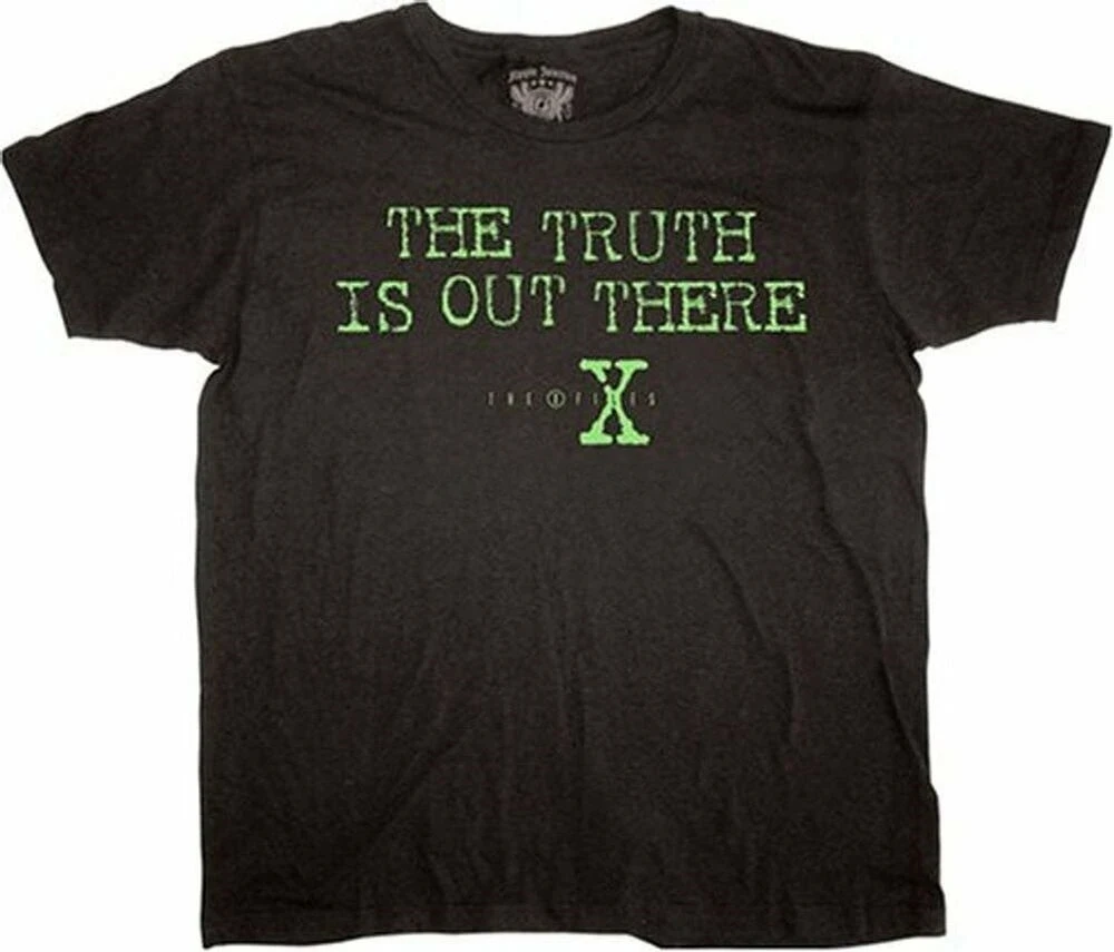 Adult Men The X Files Tv Show Series The Truth Is Out There Black T-Shirt Tee Short Sleeve Outfits vintage new in tops & tees