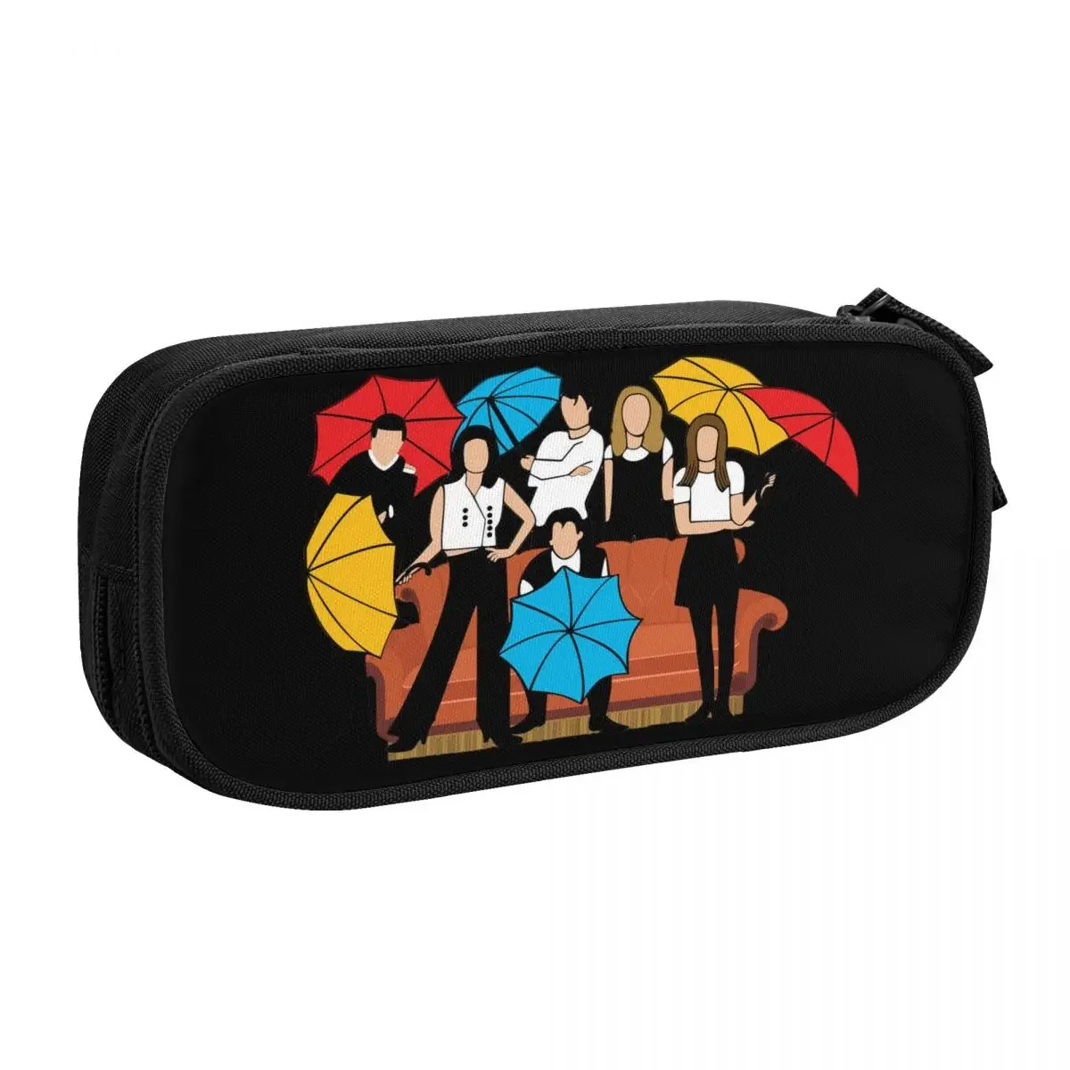 Custom Kawaii Friends TV Show Pencil Case for Girls Boys Large Storage Pen Bag Box Stationery