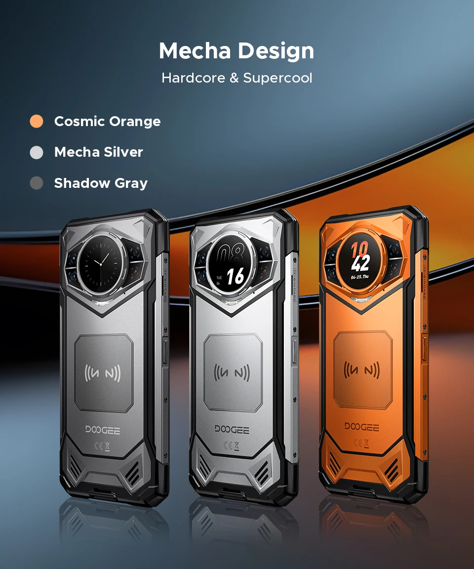 Doogee S200E 5g Rugged Phone 1.32" Amoled Rear Display 48Gb Ram(8Gb+40Gb) 256Gb Rom 10100Mah Ai Triple Camera Android 16 Mobile Phone