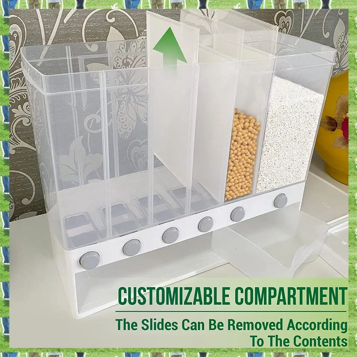 

FTS Dry Food Dispenser Cereal Container-Rice Dispenser 22 Pounds Pantry & Kitchen Storage Bucket (White)