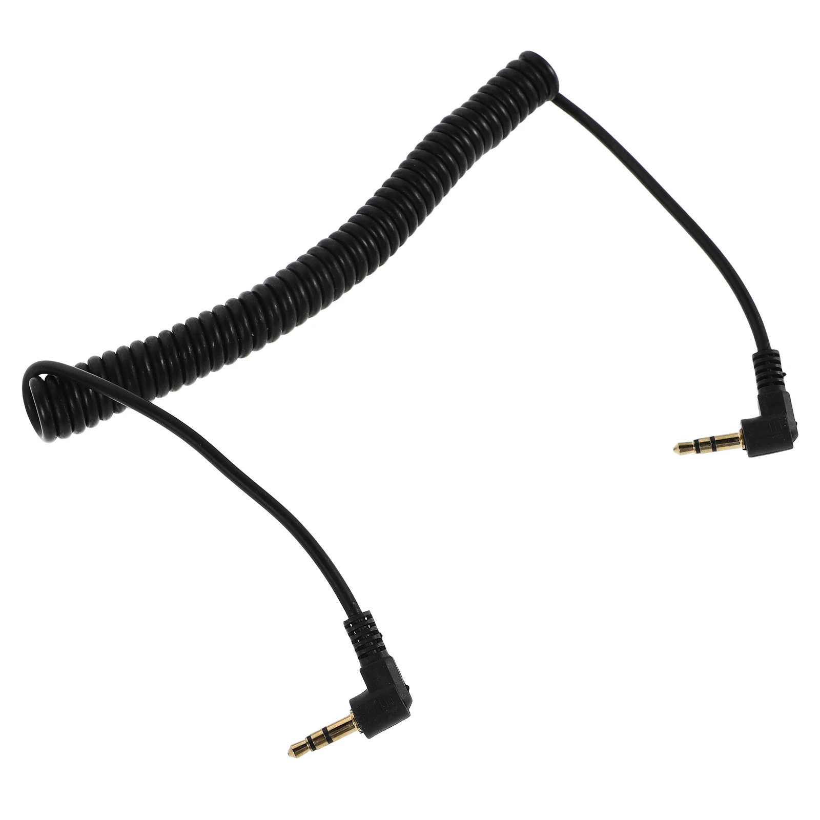 

3.5MM AUX Male to Male Audio Cable Extension Coil Spring Right Angle Cord Headphone Stereo Degree Video Line Accessories