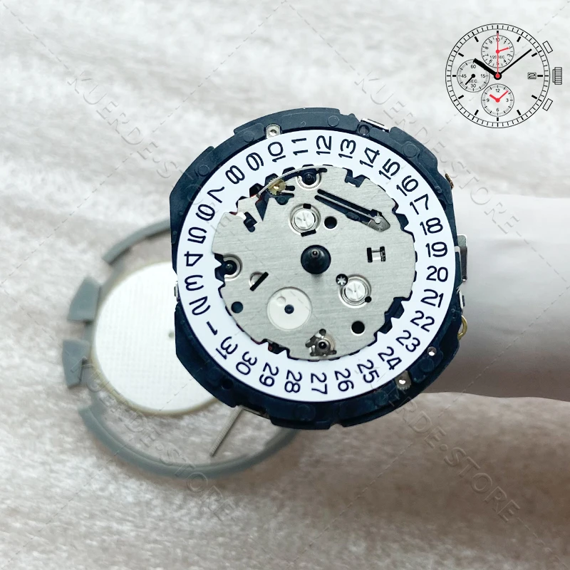 العلامة التجارية الجديدة اليابان YM62A حركة استبدال 7T62A حركة YM62 كوارتز ساعة يد تعمل بالحركة الملحقات عرض التاريخ في الساعة 3:00 مع البطارية