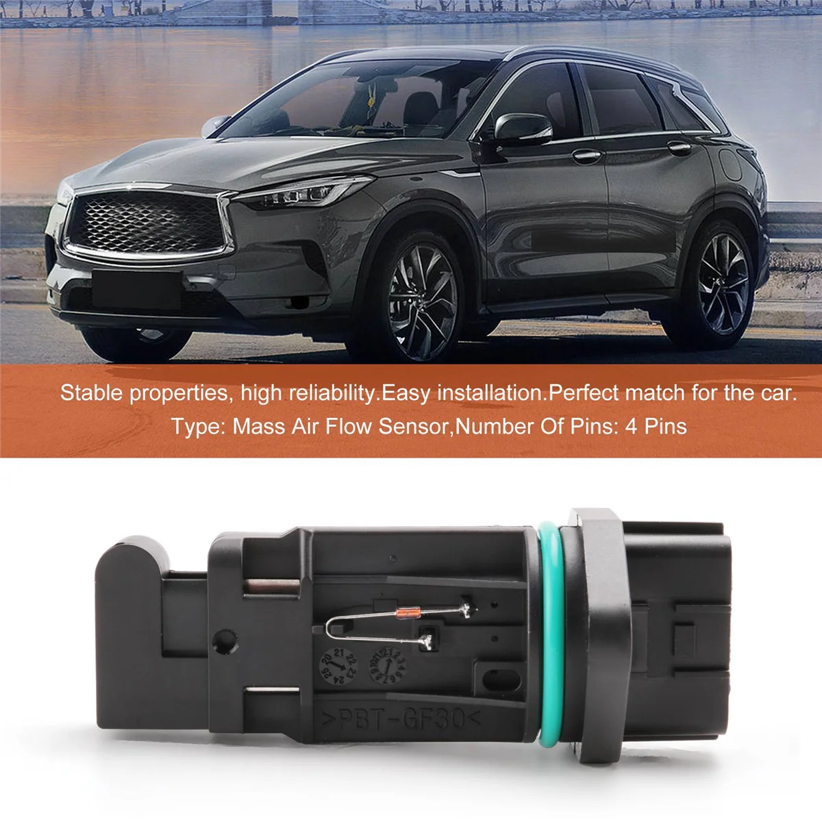 Датчик массового расхода воздуха MAF 0280218040 22680-6N200 для Nissan Almera Maxima X-Trail 2002-2015, 1 шт.