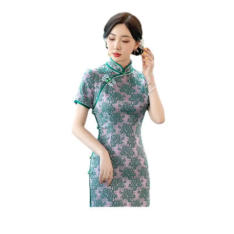 Cheongsam Fashion Hip Artistic Chinese Style Traditional Clothing -Fit Evening Dress Banquet Clothes Modified Version