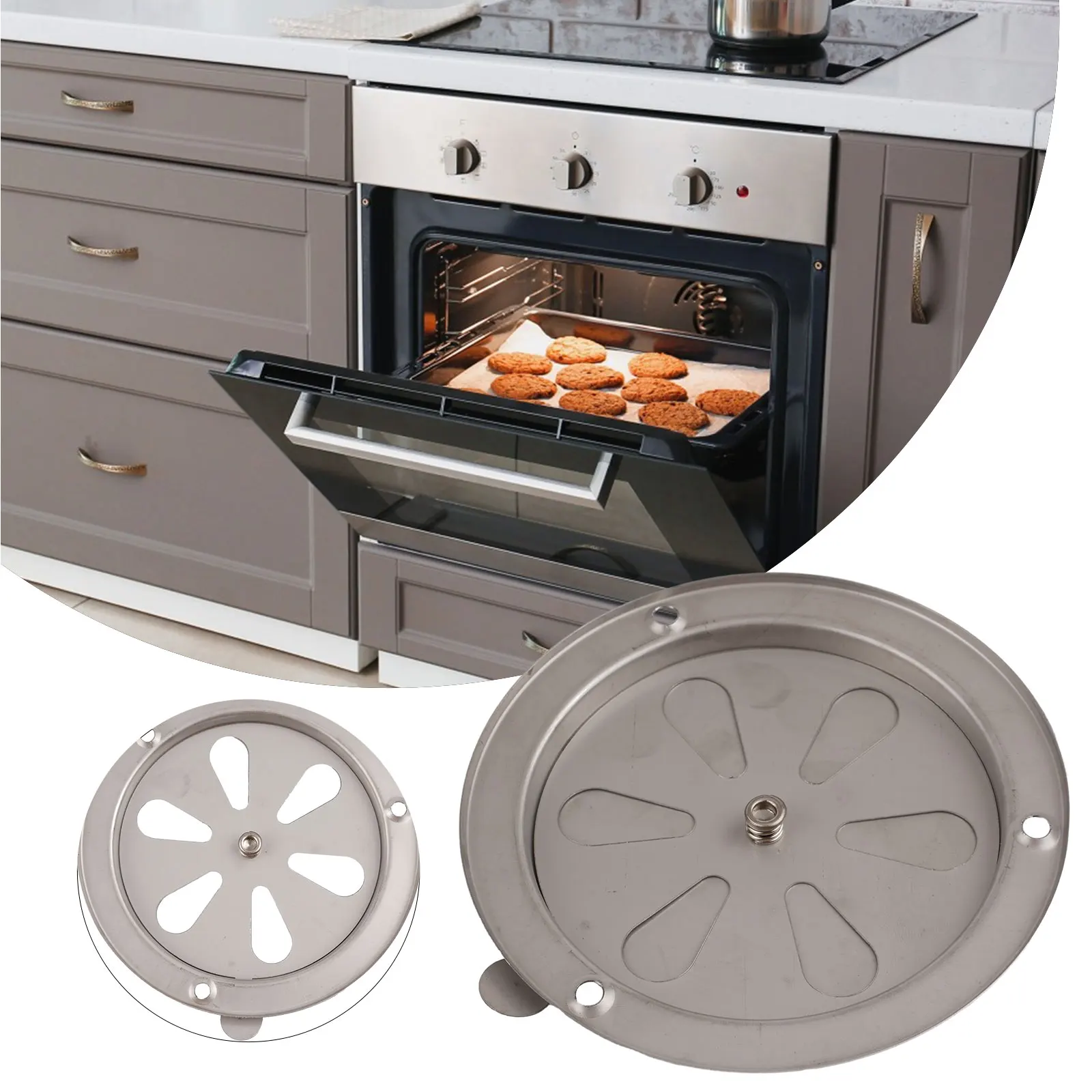 1pc 125 millimetri Air Vent BBQ Grill SmokerExhaust Vent Stufa Air Vent Serranda di Ricambio Per La Camera di Prova del Forno Accesso Ad Alta Temperatura