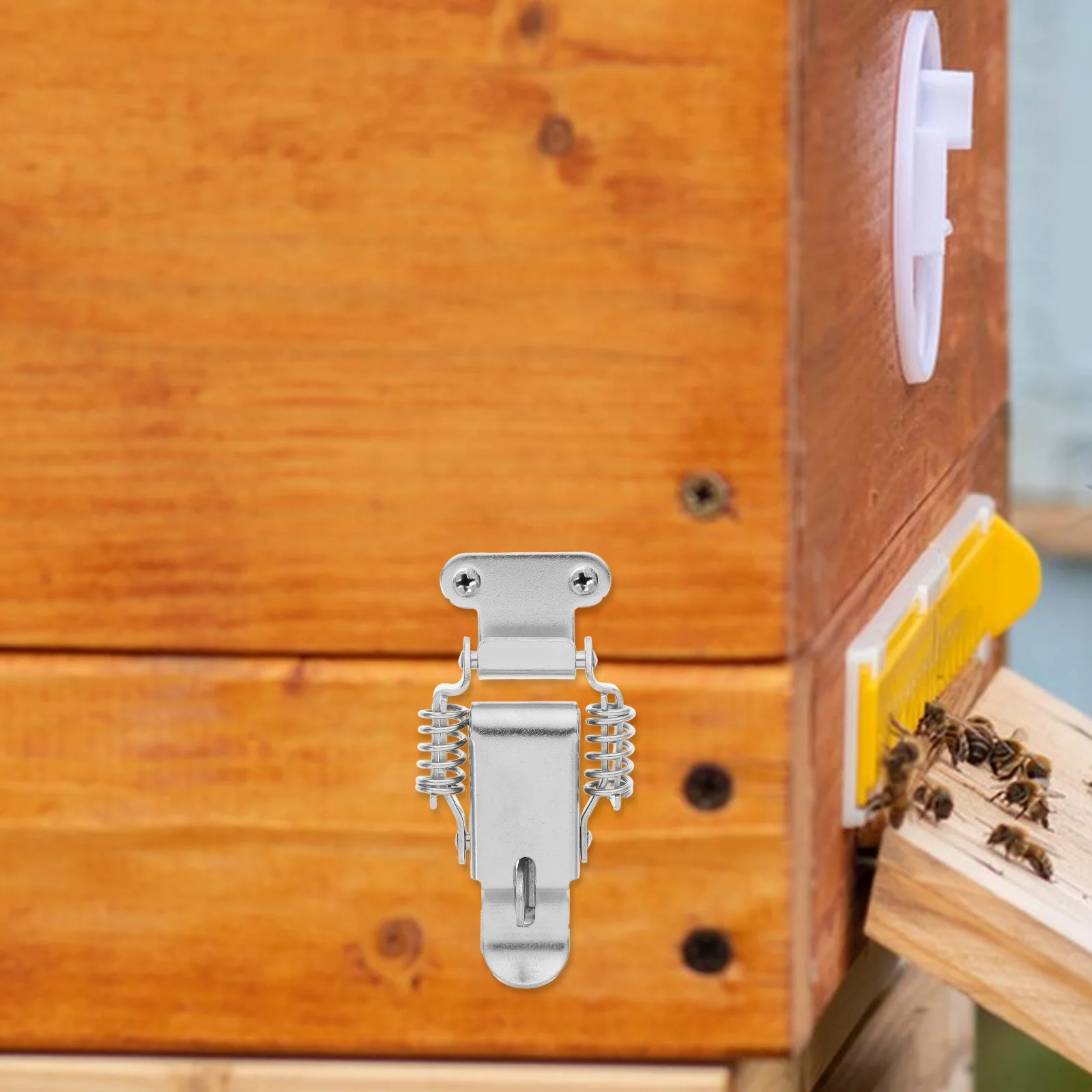 

Stainless Steel Double Spring Loaded 90 Degree Suitcase Chest Tool Box Lock Hole Locking Toggle Latch Hasp Buckle for Wooden