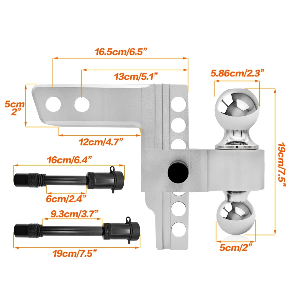 Adjustable Trailer Hitch Mount with 2