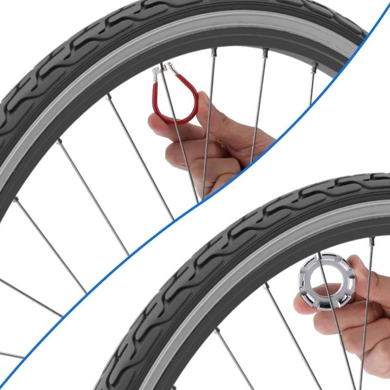 

Portable Bike Spoke Adjustment Tool Bike Rims Truing Tool Bicycles Spoke Wrench