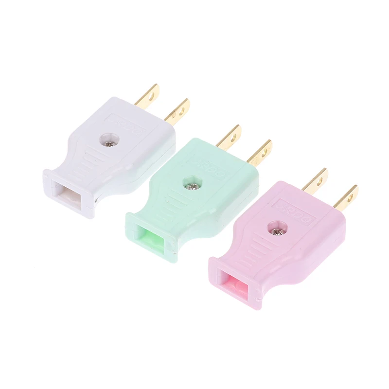 5/10PCS Male Electrical Rewire Socket Plug 10A US Assemble Wiring Plug Adapter America 2Pole Power Cord Connector